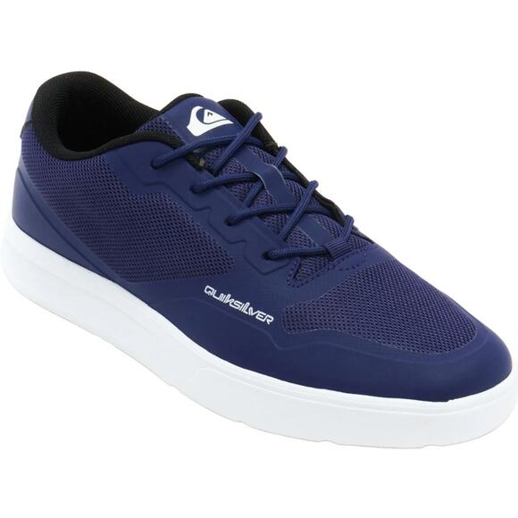 Quiksilver Mens Finn Amphibian Sneaker Dark Blue & White size 9 NWT - Picture 1 of 3
